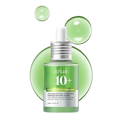 سرم تسکین دهنده و آبرسان آزلائیک اسید 10% و هیالورون آنوا