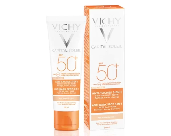 ضد آفتاب رنگی ۳ کاره ویشی با SPF50